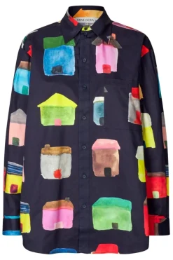 2340 Midweight Cotton, Pocket Oversized Shirtsg-aw25-t098-2340*Stine Goya