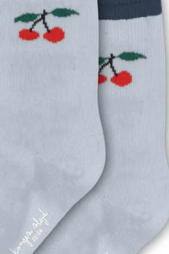 2 Pack Jaquard Frill Socks Ks104064*Konges Sløjd New