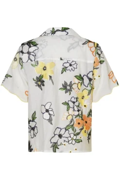 Stine Goya 2133 Tencel, Scalloped Short Sleeve Shirtsg-pf25-s027-2133< T-Shirts & Toppe|Ammevenligt Tøj