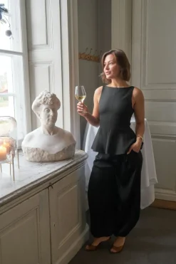 Agape Structure Tie Top 166980*Neo Noir Best