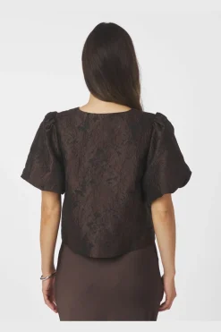 Neo Noir Aisa Brocade Blouse 166369< Bluser & Skjorter|Ammevenligt Tøj