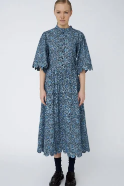 All Over Printed Midi Dressse53-4250*Stella Nova