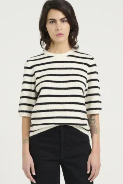 Gestuz Alphagz Ss Tee Striped< T-Shirts & Toppe