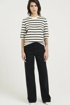 Gestuz Alphagz Ss Tee Striped< T-Shirts & Toppe