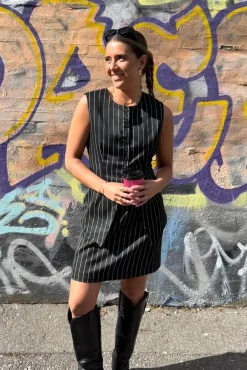 Alva Stripe Waistcoat 165673*Yellow Lane Outlet