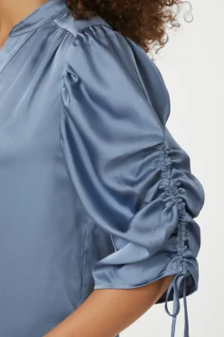 Neo Noir Alvira Drapy Satin Blouse 166542< Bluser & Skjorter