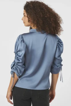 Neo Noir Alvira Drapy Satin Blouse 166542< Bluser & Skjorter