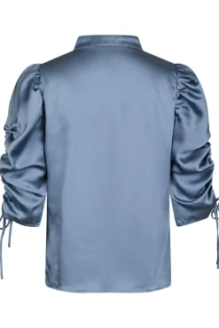 Neo Noir Alvira Drapy Satin Blouse 166542< Bluser & Skjorter