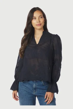 Neo Noir Amara Big Embroidery Blouse 163032< Bluser & Skjorter