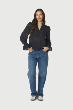 Neo Noir Amara Big Embroidery Blouse 163032< Bluser & Skjorter