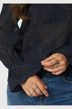 Neo Noir Amara Big Embroidery Blouse 163032< Bluser & Skjorter