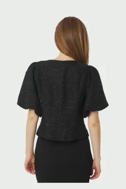 Neo Noir Anela Boucle Blouse 166958< Bluser & Skjorter|Ammevenligt Tøj