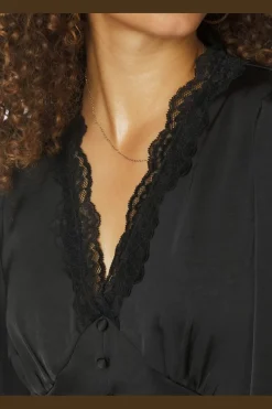 Neo Noir Anio Heavy Sateen Dress 167048< Kjoler