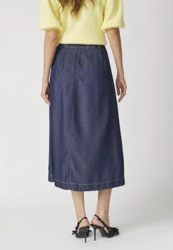 Co´Couture Anyacc Denim Pleat Skirt 34181< Nederdele