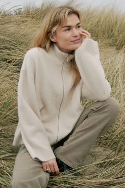 Neo Noir Asley Zip Knit Cardigan 164973< Cardigans|Ammevenligt Tøj