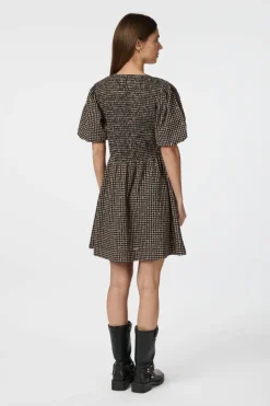 Auda Check Smock Dress 165419*Neo Noir Sale