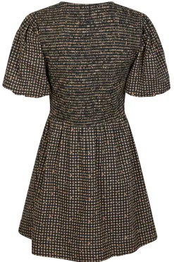 Auda Check Smock Dress 165419*Neo Noir Sale