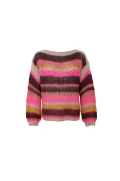 Black Colour Bcadria Multi Striped Jumper 1223< Strik|Bluser & Skjorter