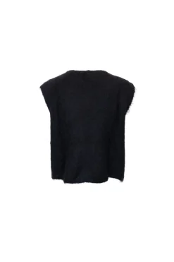 Black Colour Bcbjoerk Knitted Button Vest 1217< Veste