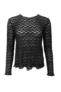 Black Colour Bcblair Ls Lace Blouse 41049< Bluser & Skjorter