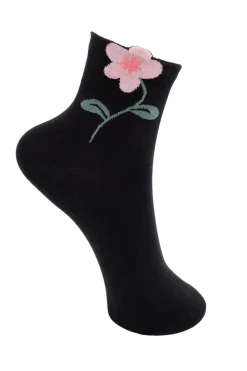 Bcdeena Flower Sock 4365*Black Colour Hot