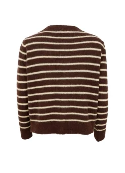 Bcdell Striped Knit Cardigan 1197*Black Colour Online