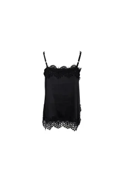 Black Colour Bcevie Lace Strap Top 41046< T-Shirts & Toppe