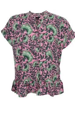 Black Colour Bcflora Ruffle S/S Blouse 39809< Bluser & Skjorter