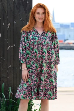 Black Colour Bcflora Short Puff Sleeve Dress 39811< Kjoler