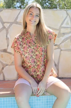 Bcflora S/S Blouse 39814*Black Colour Outlet