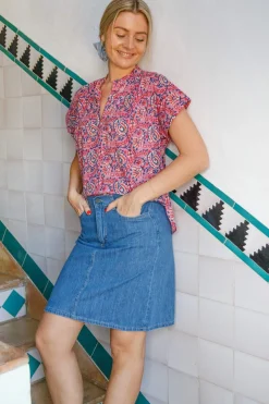 Black Colour Bcflora S/S Blouse 39814< Bluser & Skjorter