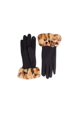 Black Colour Bclinea Leo Gloves 8013< Hue, Hat & Handsker