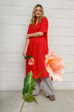 Black Colour Bcmelina Wide Linen Pant 40843< Bukser, Jeans & Leggings