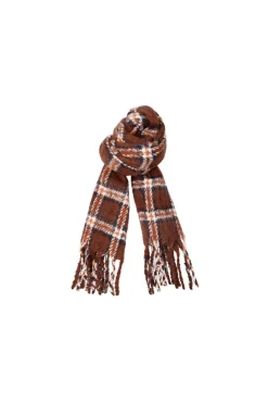 Black Colour Bcpauline Chekered Winter Scarf 208411< Tørklæder