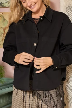 Black Colour Bctully Shirt Jacket 41011< Bluser & Skjorter