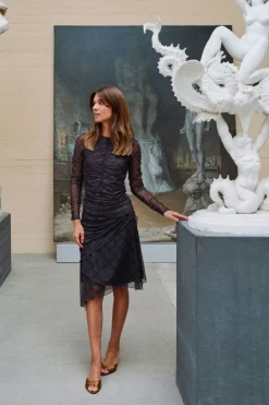 Neo Noir Bea Check Mesh Blouse 167294< Sæt 🛍️|Bluser & Skjorter