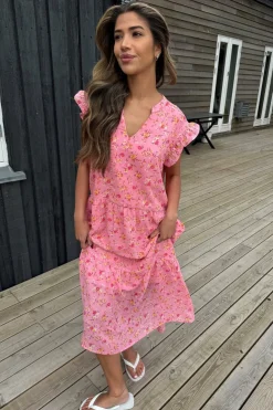 Continue Bea Long Flowerprint 14891< Kjoler