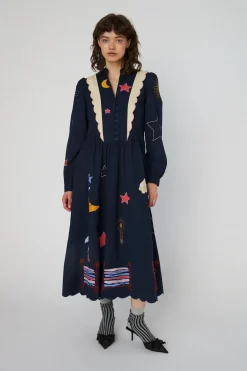 Bead Embellished Midi Dresshc54-4337*Stella Nova New