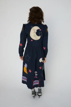 Bead Embellished Midi Dresshc54-4337*Stella Nova New