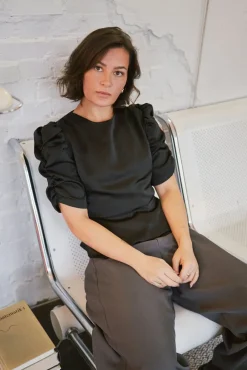 Neo Noir Benua Heavy Sateen Blouse 167069< Bluser & Skjorter