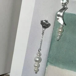 Stine A Big Dot Bella Moon With Blue Lagune Stone< Øreringe