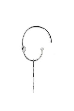 Stine A Big Dot Creol With Silver Splash< Øreringe