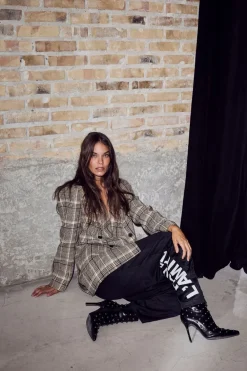 Blanket Check Blazer HL10270*Haute L'Amitié Sale