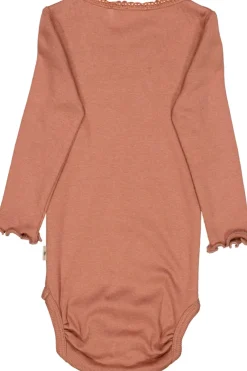 Wheat Body Rib Lace LS<Børn Bodystockings