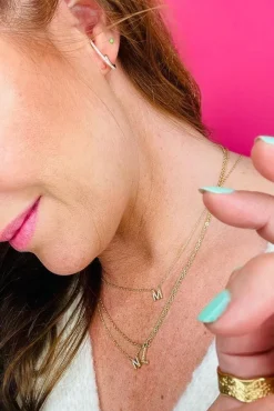 Bogstav halskæde m. sten*Mellow Moon Hot