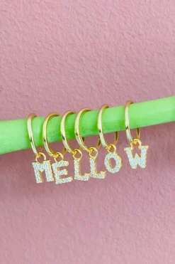 Mellow Moon Bogstav Kreol< Øreringe