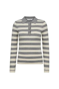 Co´Couture Bonnycc Stripe L/S Polo Knit 42009< Bluser & Skjorter