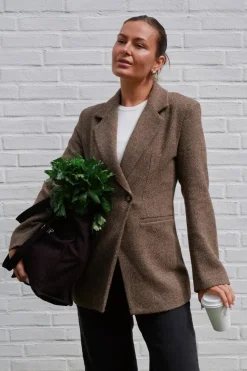 Neo Noir Bowie Herringbone Blazer 164866< Blazere