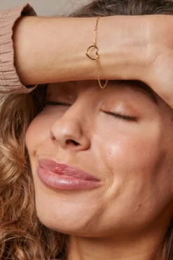 Bracelet, Organic Heart B112GM*Enamel Copenhagen Outlet