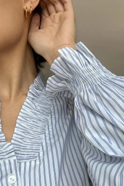 Neo Noir Brielle Stripe Shirt< Bluser & Skjorter